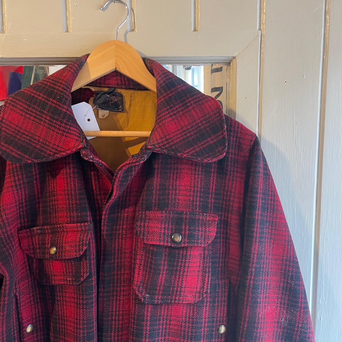 1940s Red Woolrich Hunting Wool Jacket