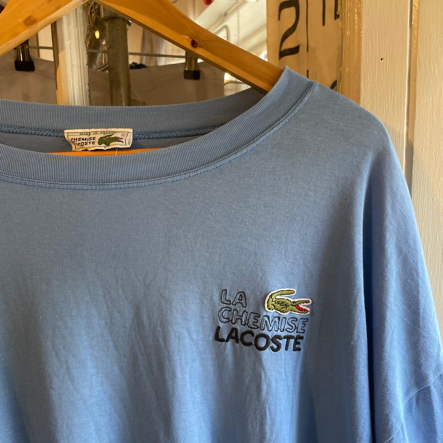 1980s Blue Chemise Lacoste Embroidered T-Shirt