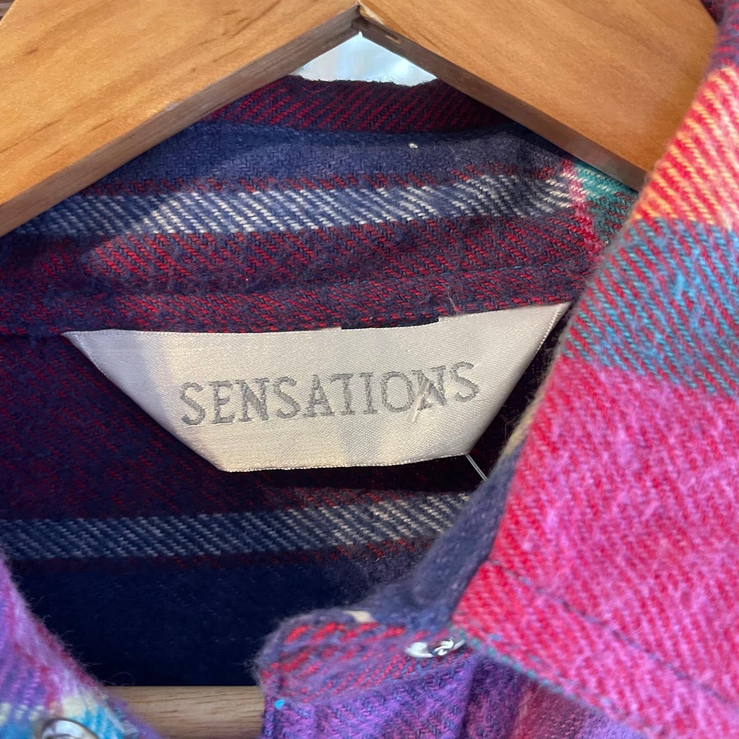 1980s Multicoloured Flannel Pop Up Shirt