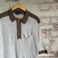 1980s Beige Tootal Polo Shirt Top