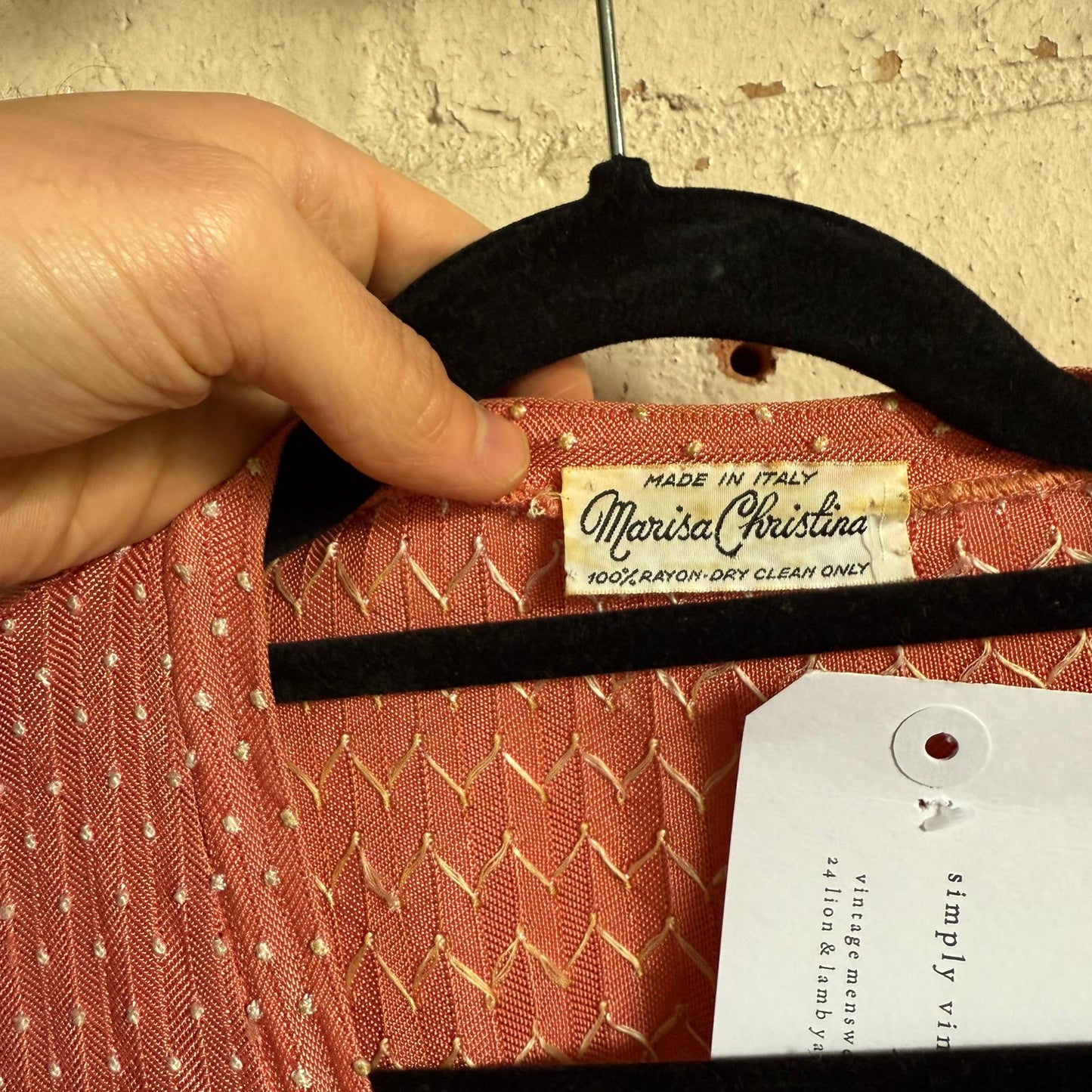 1960s Unusual Italian Rayon Pink Blouse Shirt