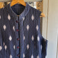 1980s Navy Cotton Padded Quilted Gilet Vest