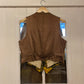 1960s Yellow British Tartan Waistcoat