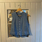 1930s Blue Linen Button Waistcoat