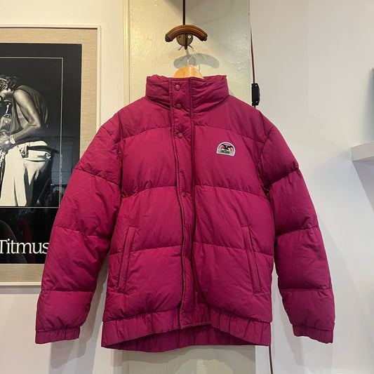 1980s Italian Down Pink Puffer Jacket Coat