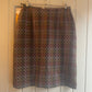 1970s Brown Welsh Tapestry Knitted Skirt