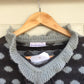 1970s Balloon Sleeve Polka Dot Knitted Jumper