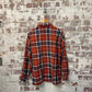 1970s Orange Checkered Button Up Shirt