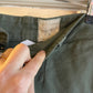 1980s Khaki Green Cotton Military Shorts