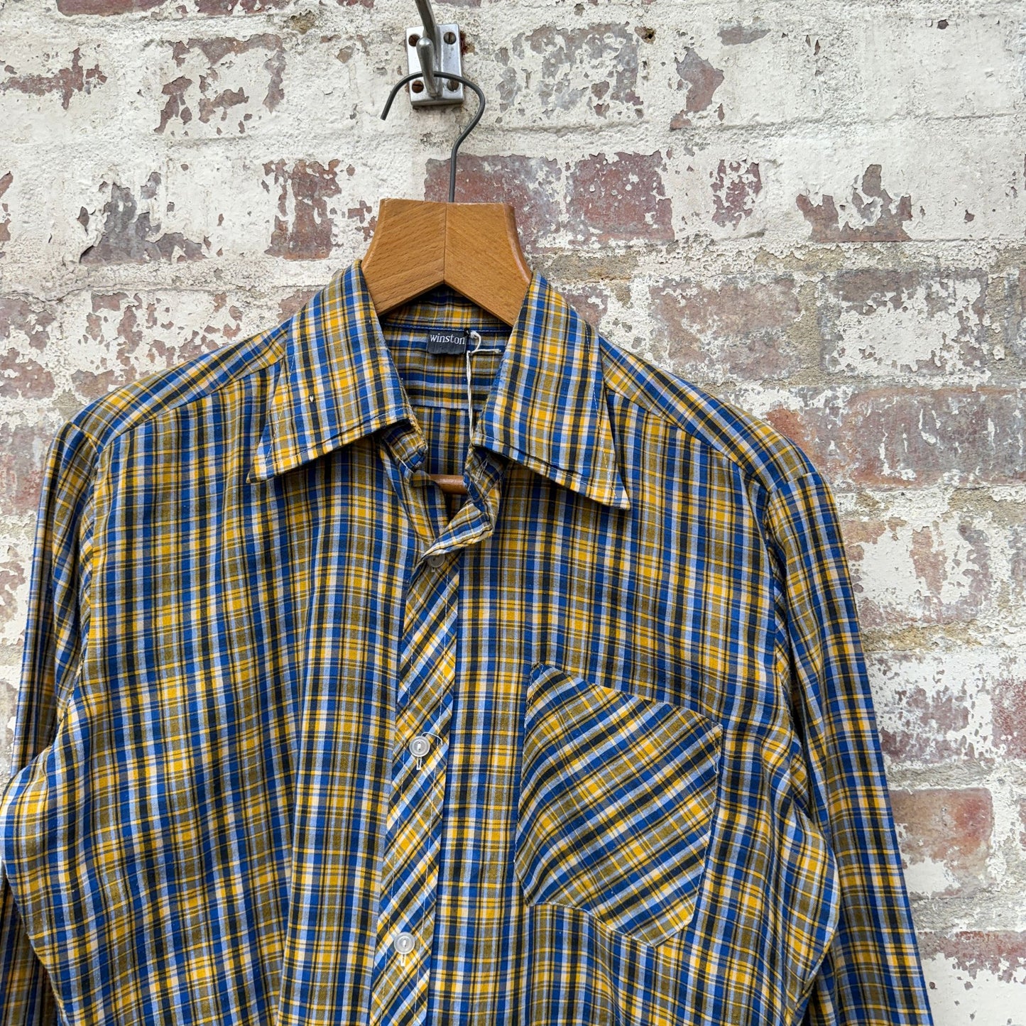 1970s Winston Checkered Button Up Shirt