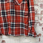 1970s Orange Checkered Button Up Shirt