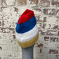 Vintage 1970s 1980s Multicoloured Knitted Beanie Hat