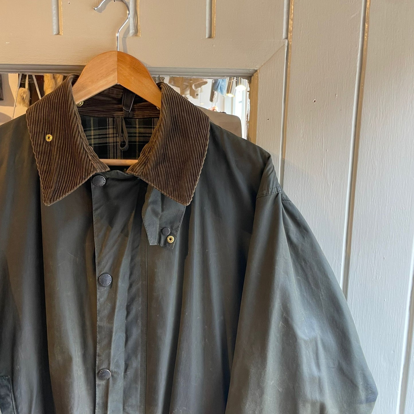 Vintage 1990s Black Barbour Border Wax Jacket