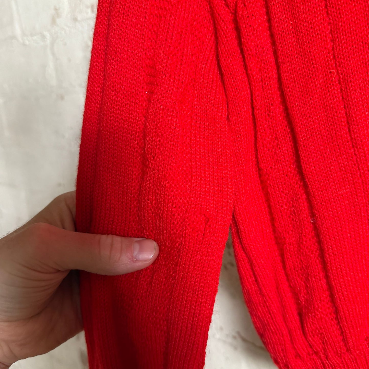 1950s Red Knitted Cardigan Jumper