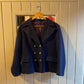 1950s Navy Wool Double Breasted Coat