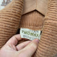 Vintage 1970s 1980s Beige Knitted Roll Neck Scottish Jumper
