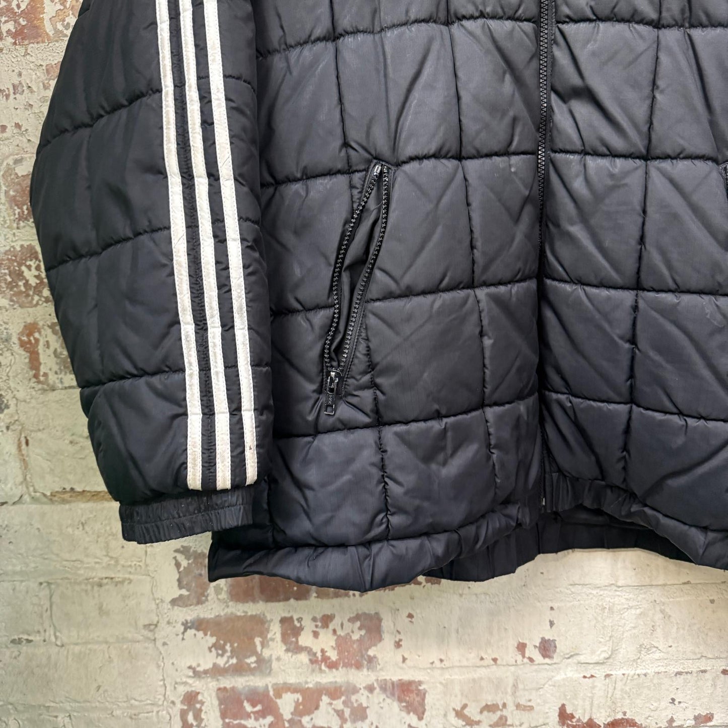 1990s Black Adidas Puffer Jacket