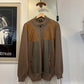 1970s Brown Knitted Zip Up Cardigan Jumper