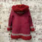 1970s Red Fleece Afghan Jacket