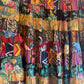 1970s H&M Indian Block Print Multi Patterned Mini Skirt