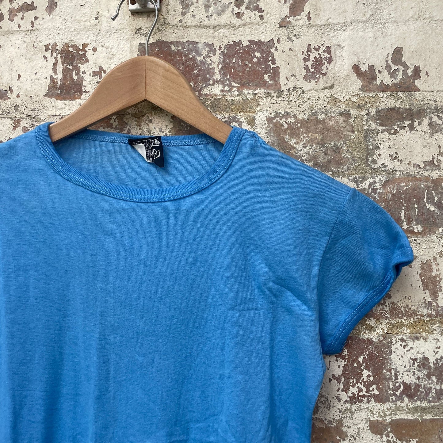 Vintage 1970s 1980s Blue Muscle Fit T-shirt