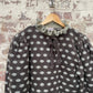 Vintage 1970s 1980s Brown Polka Dot Knitted Jumper