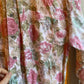 1980s Pink Floral Button Up Shirt Blouse