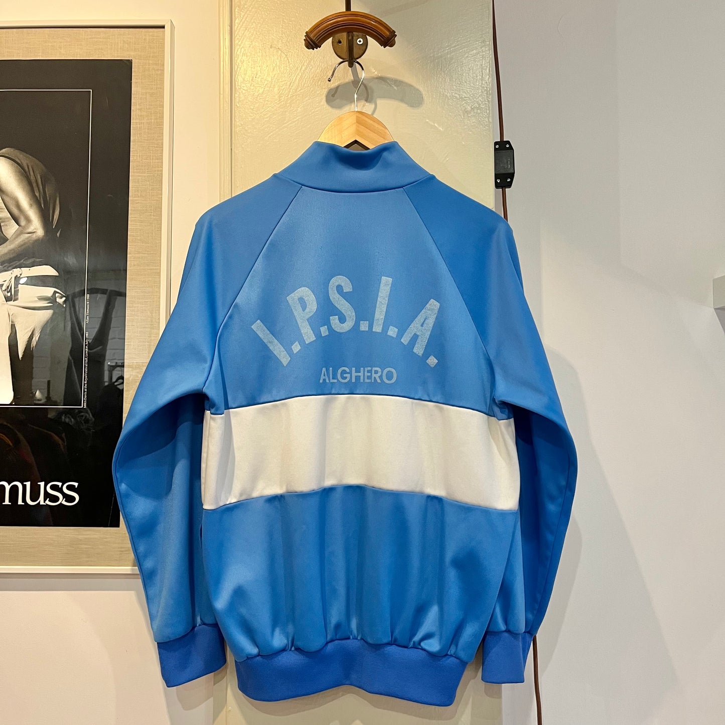 1980s Baby Blue Zip up Track Top
