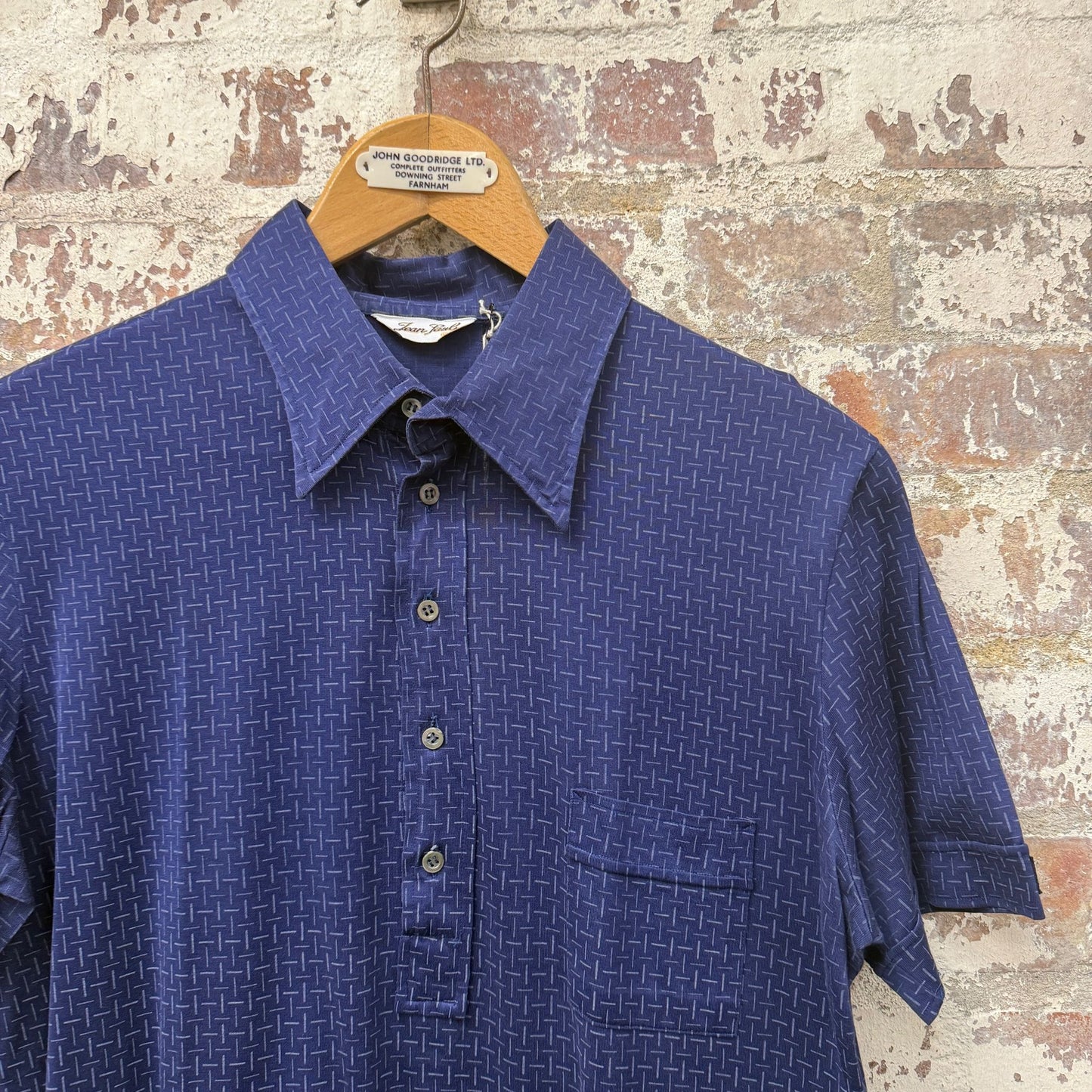 1980s Jean Paul Navy Button Polo Shirt
