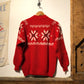 1960s Red Wool Knitted Jumper