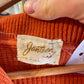 1960s Orange Wool Knitted Button Jumper