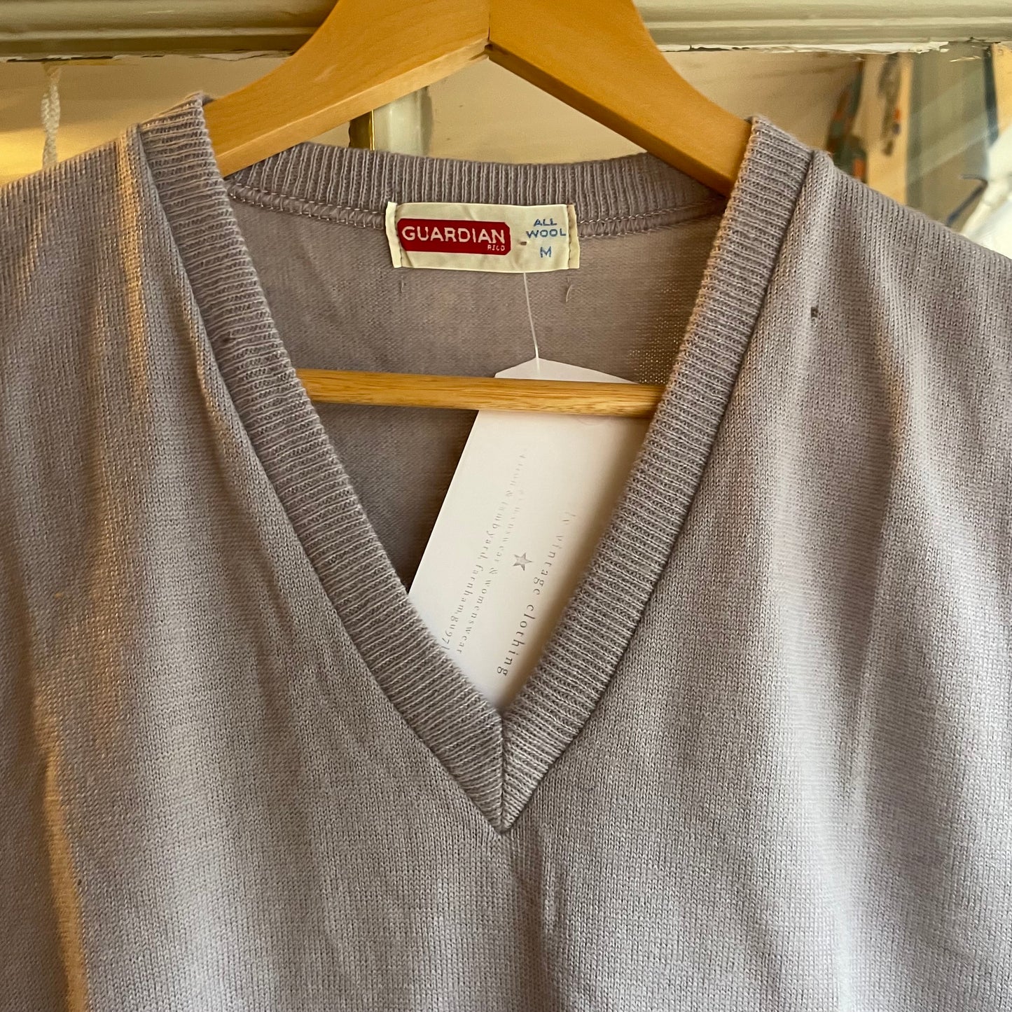 1940s Grey Wool Knitted Tank Top Jumper
