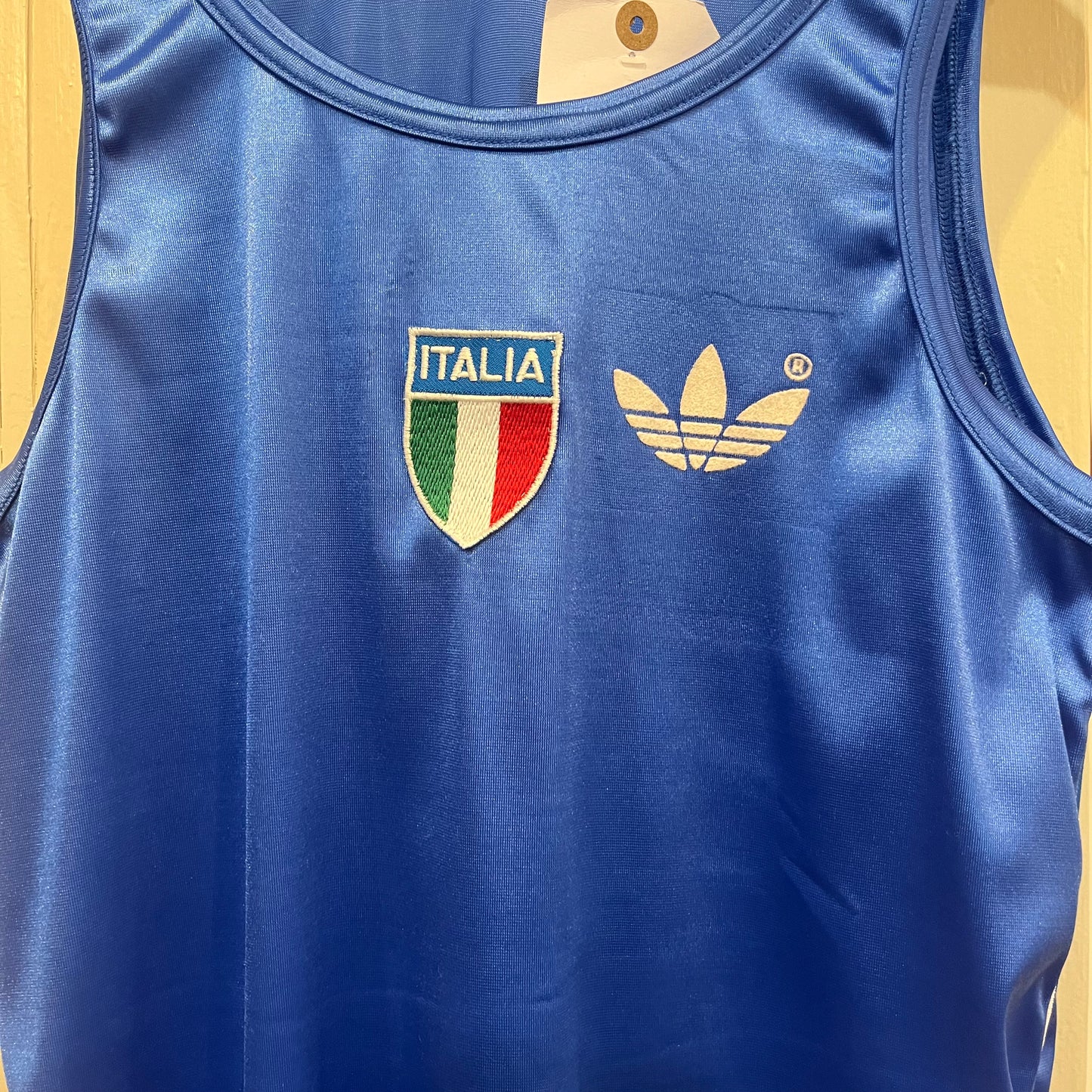 1970s Blue Adidas Italia Vest Top