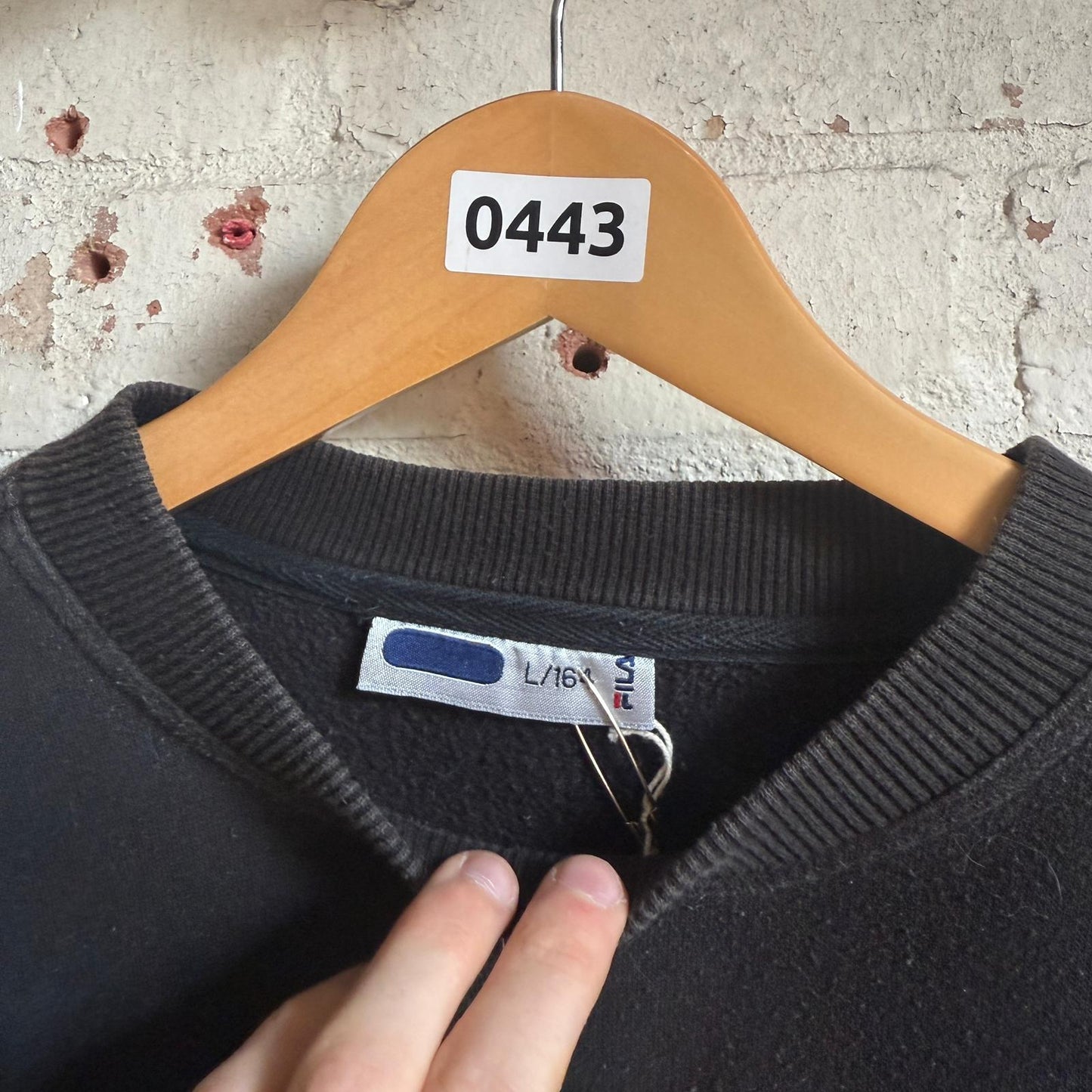 1990s Black FILA Embroidered Sweatshirt