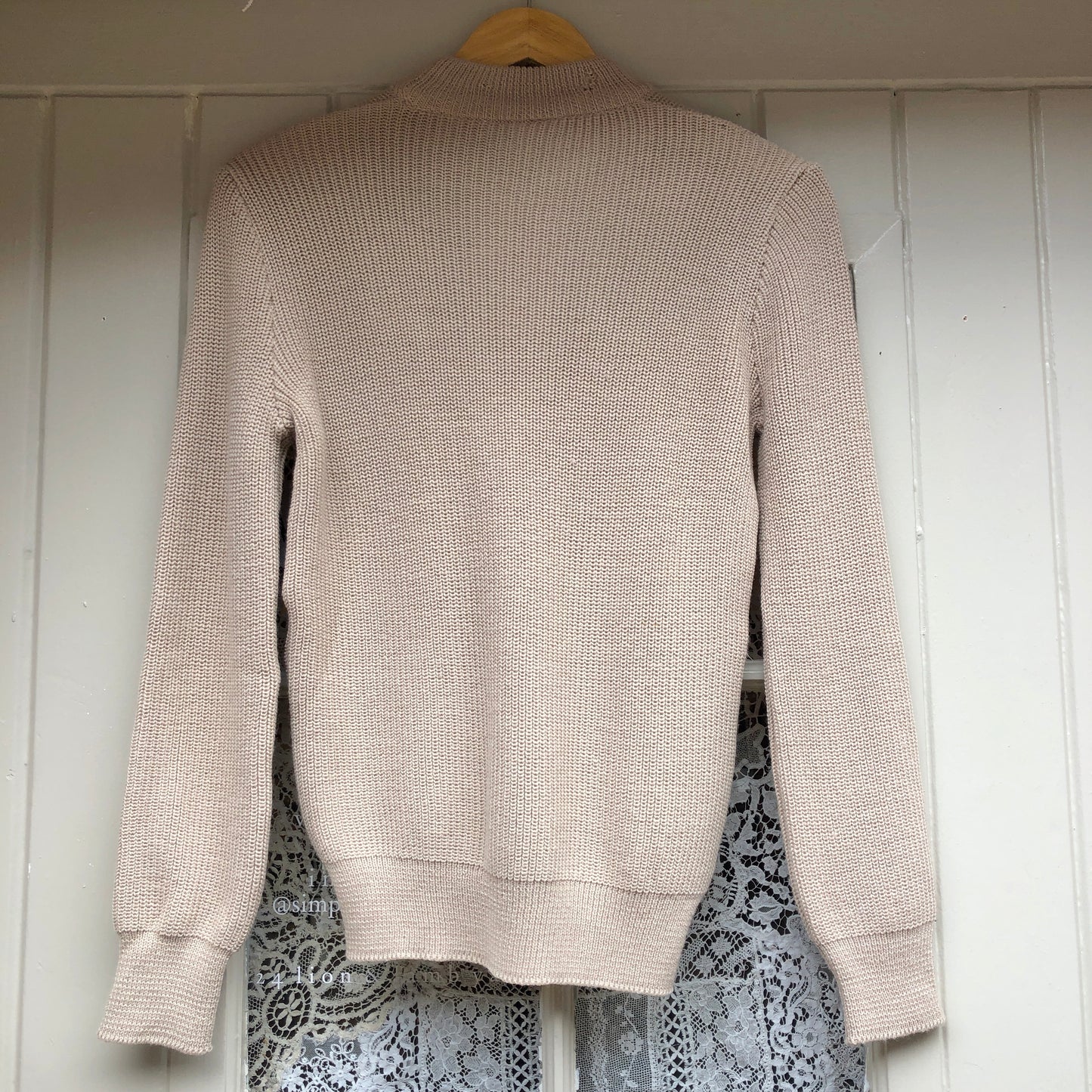 1970s Beige Italian Knitted Wool Jumper