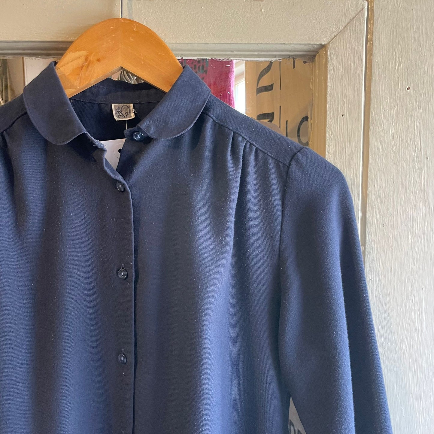 Vintage 70s/80s Navy Button Cotton Shirt