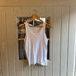 1960s White Cotton Vest Top