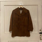 1970s Brown Suede Double Breasted Leather Coat