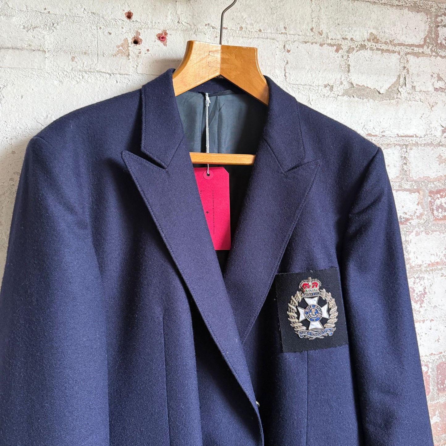 1970s Navy Double Breasted Suit Blazer Jacket