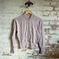 1940s Beige Knitted Wool British Cardigan Jumper