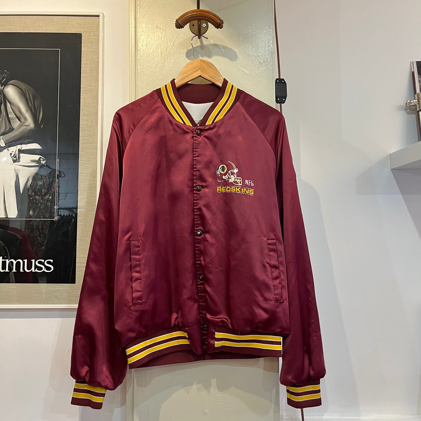 1980s Chalkline Satin RedSkins jacket