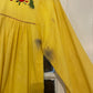 1970s Yellow Embroidered Cotton Blouse Shirt
