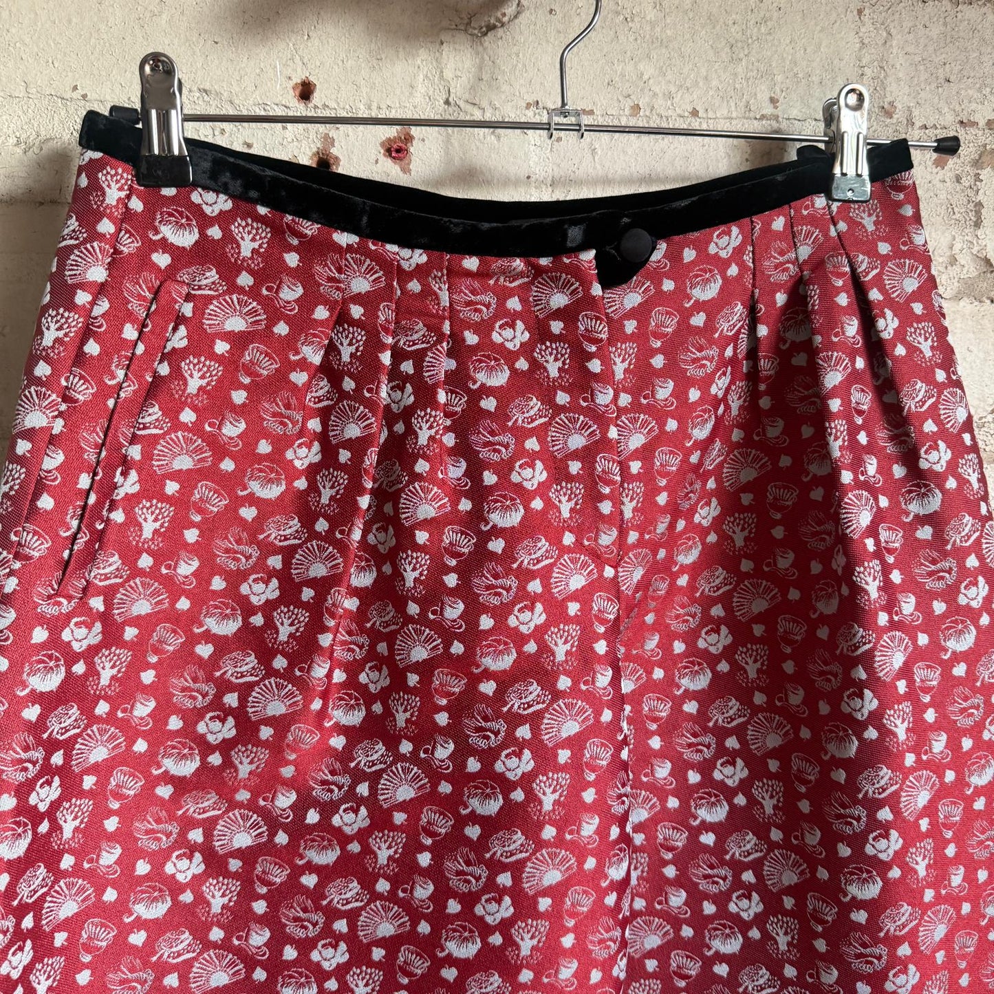 Vintage Red Graphic Giorgio Armani Trousers