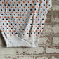 1950s White Polka Dot Towelling Vest Blouse