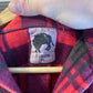1980s Red and Purple Buffalo Work Flannel Overshirt