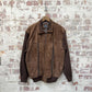 1970s Suede Leather Tootal Cardigan Jumper