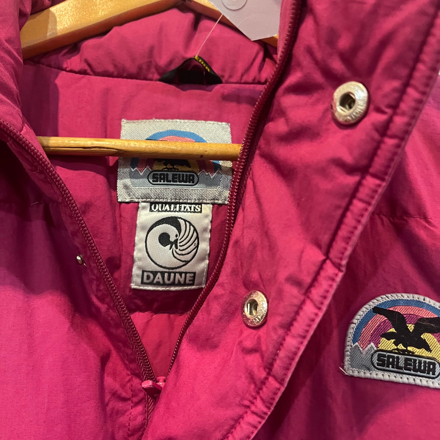 1980s Italian Down Pink Puffer Jacket Coat