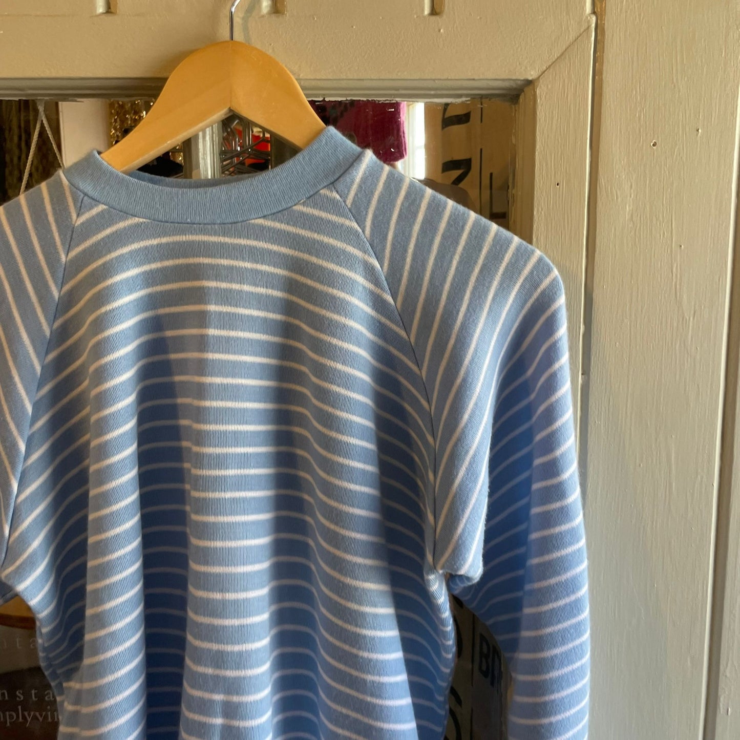 Vintage 70s/80s Striped Raglan Sweatshirt Jumper