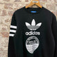 Black Adidas Print Sweatshirt