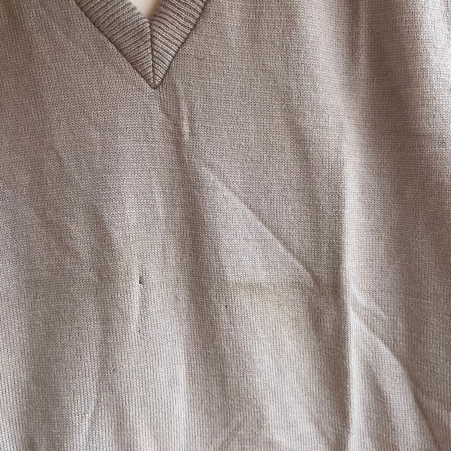 1940s Grey Wool Knitted Tank Top Jumper